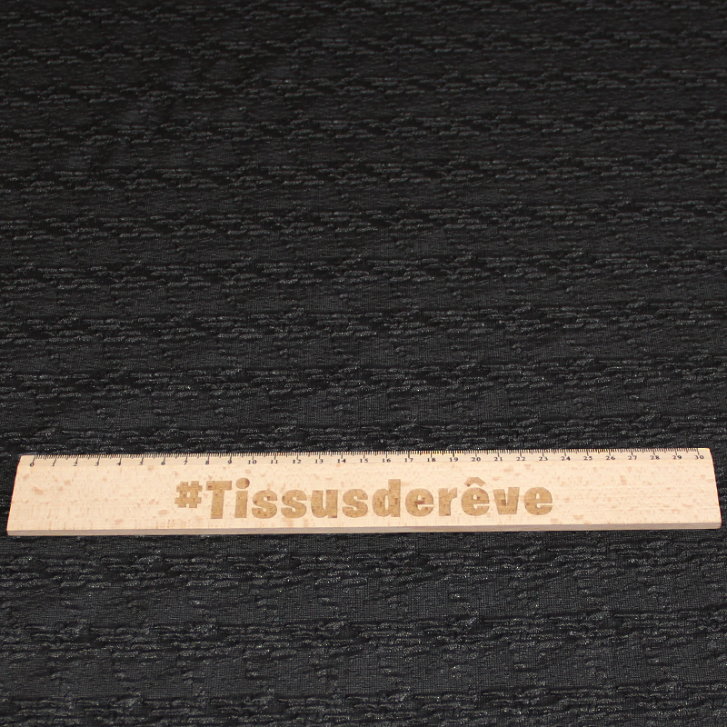 Tissu broché - Motif abstrait texturé fond gris anthracite