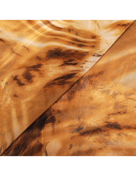 Foulard 100% soie - Motif effet pelage lion