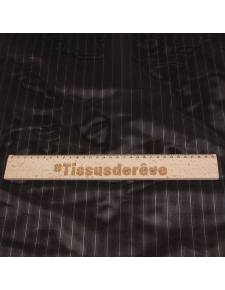 Doublure viscose & acétate - Rayure fond brun