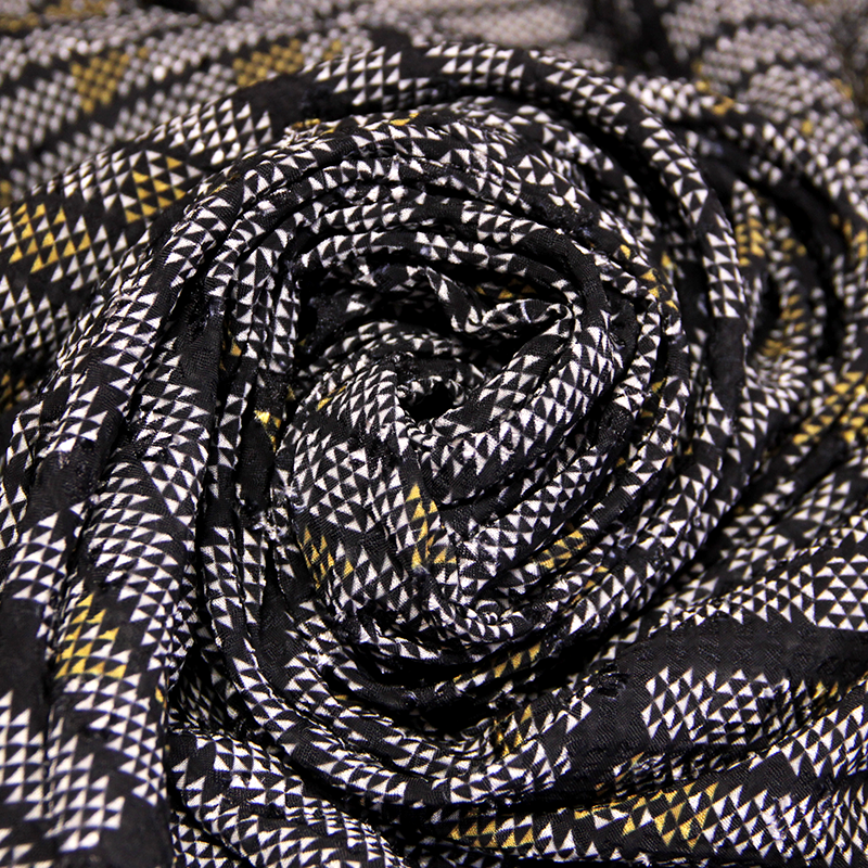 Mousseline jacquard - Grand carreau & triangle