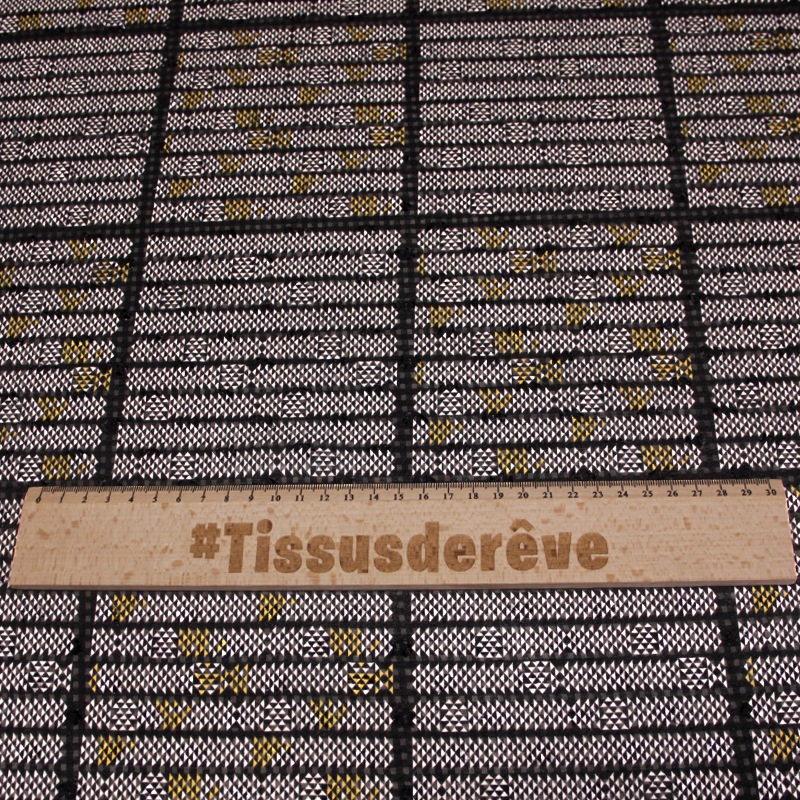 Mousseline jacquard - Grand carreau & triangle
