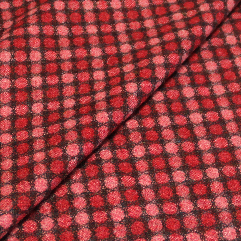 Tweed 100% laine - Rond ton rosé
