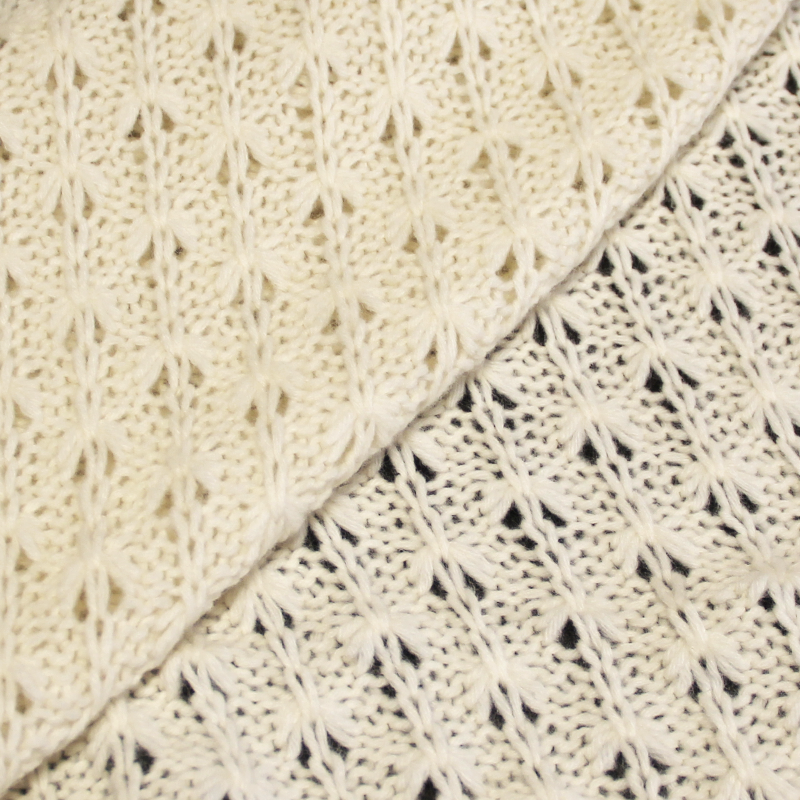 Tricot laine & acrylique - Écru