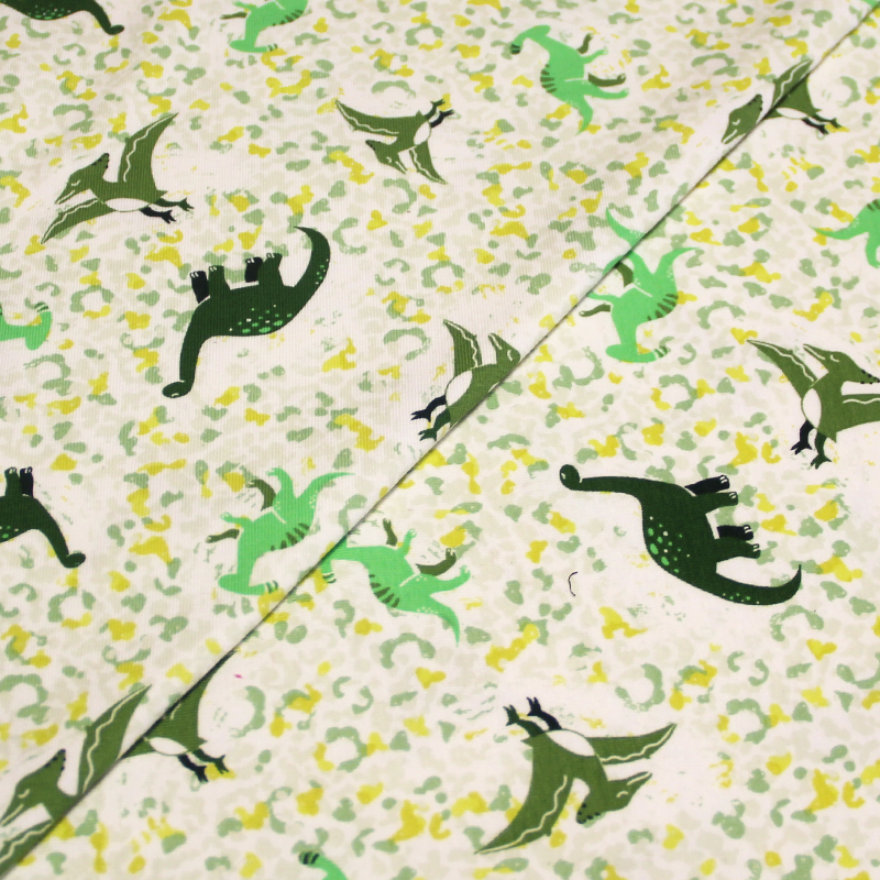 Jersey imprimé - Dinosaure ton vert