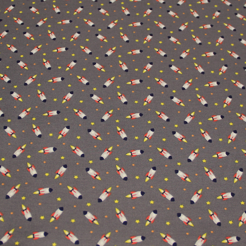 Popeline 100% coton - Fusée gris