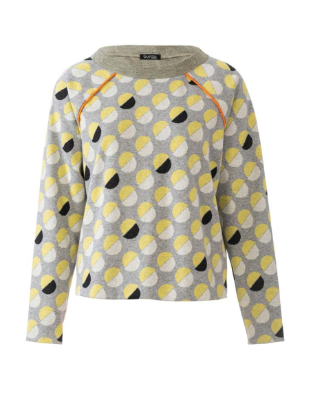Patron Burda 6151 - Sweater à manches raglan orné de boutons ou d'un passepoi
