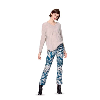 Patron Burda 6152 - Pantalon pattes d'éléphant avec ceinture et fermeture à glissière sur le côté 2