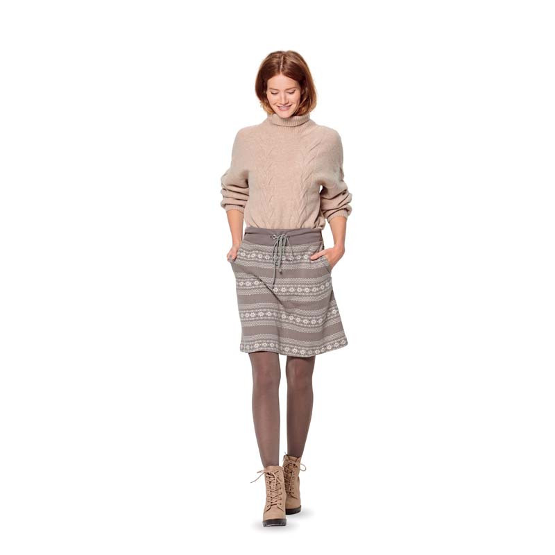 Patron Burda 6154 - Jupe légèrement évasée ceinture extensible