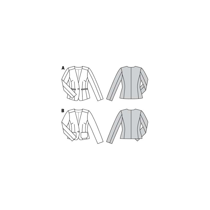 Patron Burda 6160 - Veste blazer encolure en V