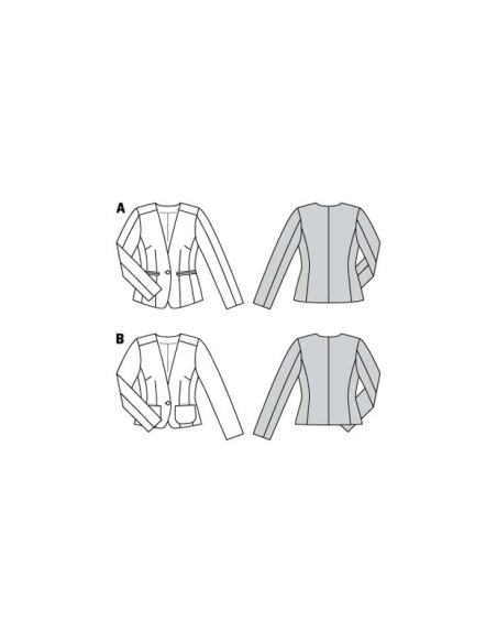 Patron Burda 6160 - Veste blazer encolure en V