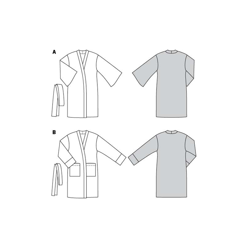 Patron Burda 6161 - Kimono peignoir