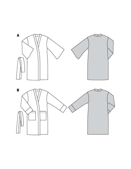 Patron Burda 6161 - Kimono peignoir