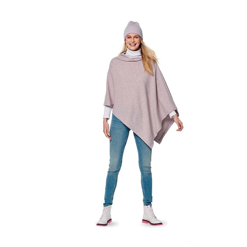 Patron Burda 6175 - Cape rectangulaire à col roulé