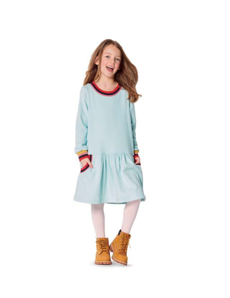 Patron Burda 9286 - Robe façon T-Shirt à bordures