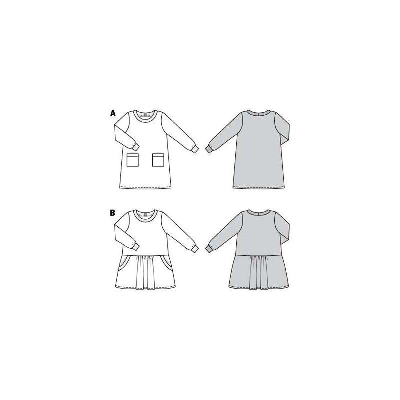 Patron Burda 9286 - Robe façon T-Shirt à bordures