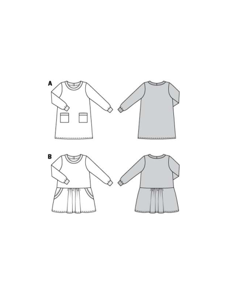 Patron Burda 9286 - Robe façon T-Shirt à bordures