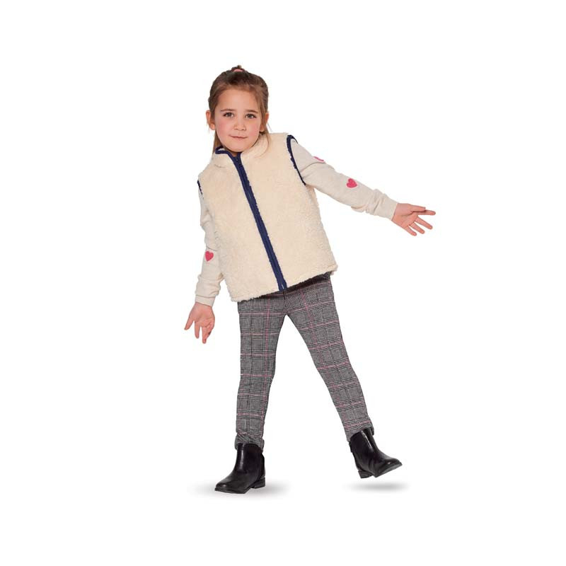Patron Burda 9290 - Veste gilet avec fermeture à glissière bords gansés
