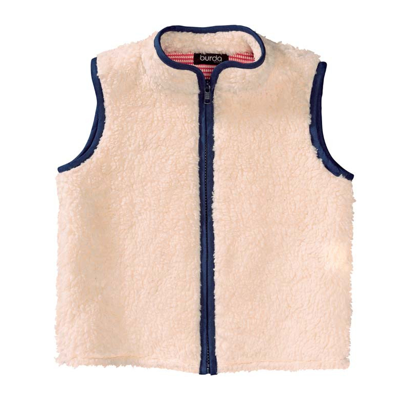 Patron Burda 9290 - Veste gilet avec fermeture à glissière bords gansés