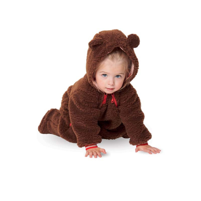 Patron Burda 9294 - Combinaison bébé zippée capuche 2