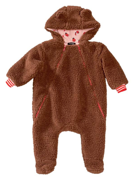 Patron Burda 9294 - Combinaison bébé zippée capuche