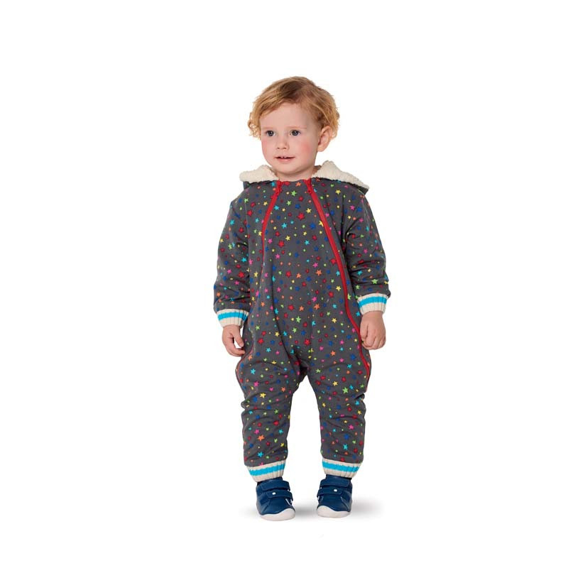Patron Burda 9294 - Combinaison bébé zippée capuche
