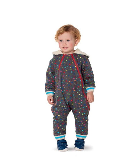 Patron Burda 9294 - Combinaison bébé zippée capuche
