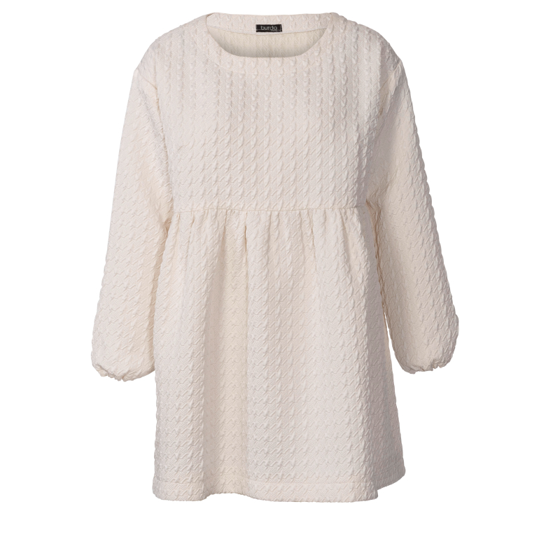 Patron Burda 6055 - Robe à jupe froncée