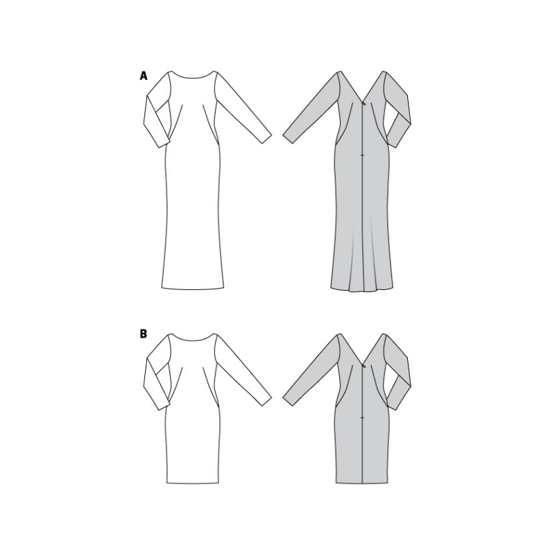 Patron Burda 6068- Robe, robe de soirée – silhouette ajustée