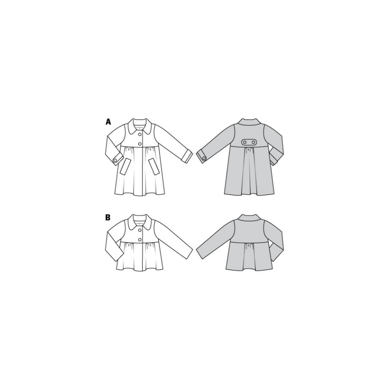 Patron Burda 9268 - Manteau, veste à col Claudine