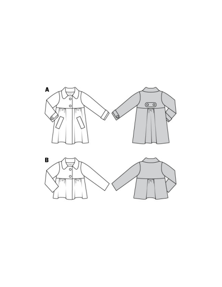 Patron Burda 9268 - Manteau, veste à col Claudine