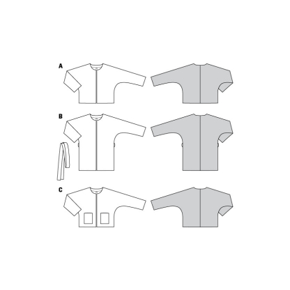 Patron Burda 6123- Veste sans col, coupe classique 2