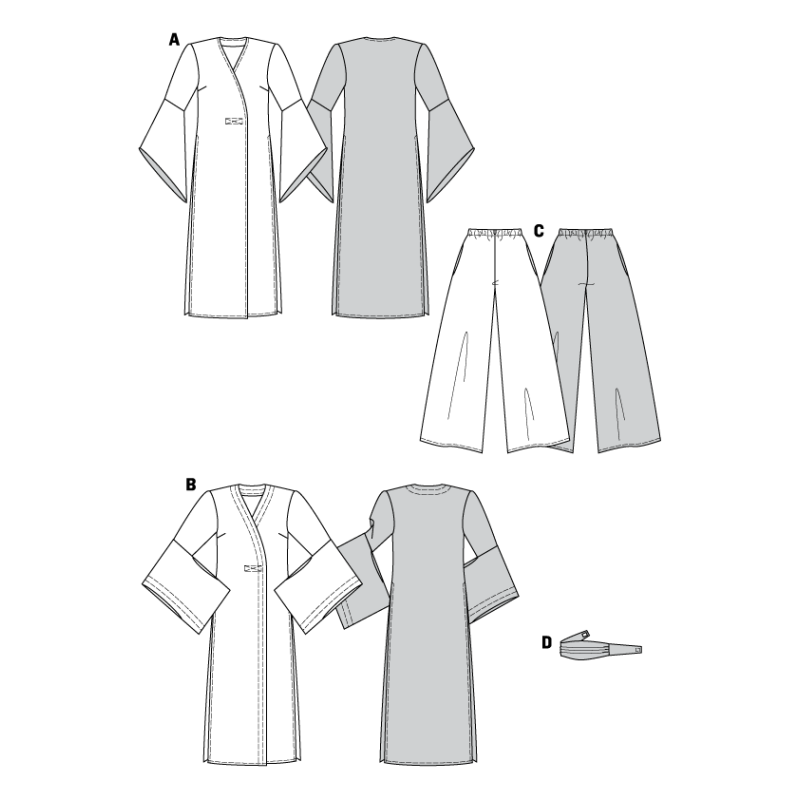 Patron Burda Carnaval 3044 - Déguisement asiatiques