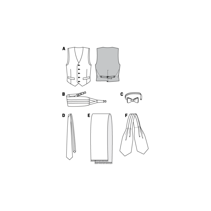 Patron Burda 3403 - Gilet & accessoires