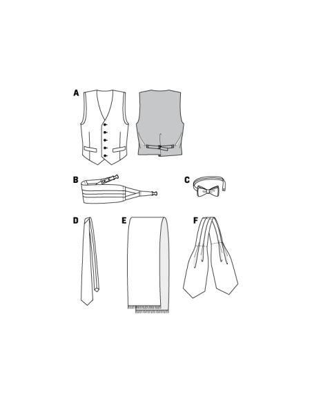 Patron Burda 3403 - Gilet & accessoires