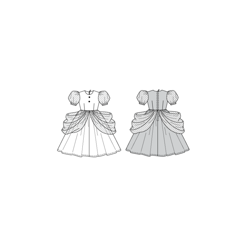 Patron Burda Carnaval 4364 - Déguisement Historique de Princesse enfant