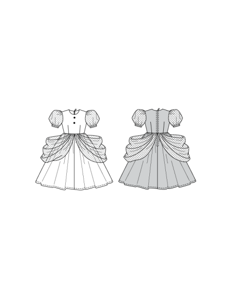 Patron Burda Carnaval 4364 - Déguisement Historique de Princesse enfant