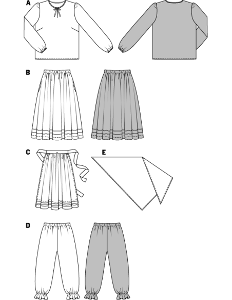 Patron Burda Carnaval 2366 - Déguisement Sorcière Adulte Mixte