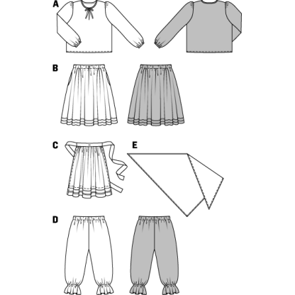 Patron Burda Carnaval 2367 - Déguisement Sorcière enfant 2