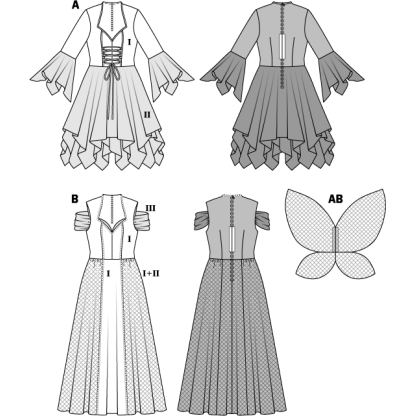 Patron Burda Carnaval 2372 - Déguisement Elfe et Fée Femme 2