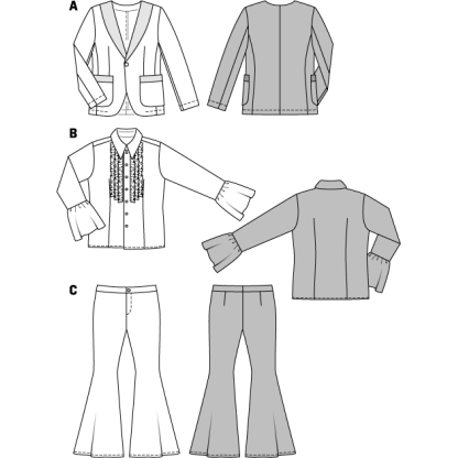 Patron Burda Carnaval 2374 - Déguisement Années 70 Homme 2