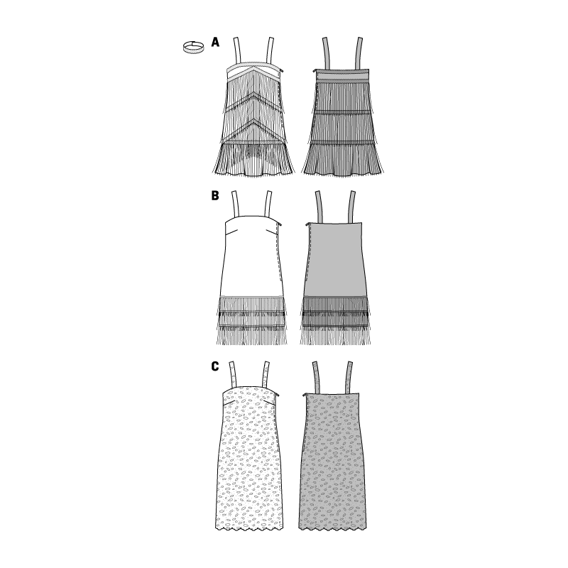 Patron Burda Carnaval 2376 - Déguisement Charleston Femme