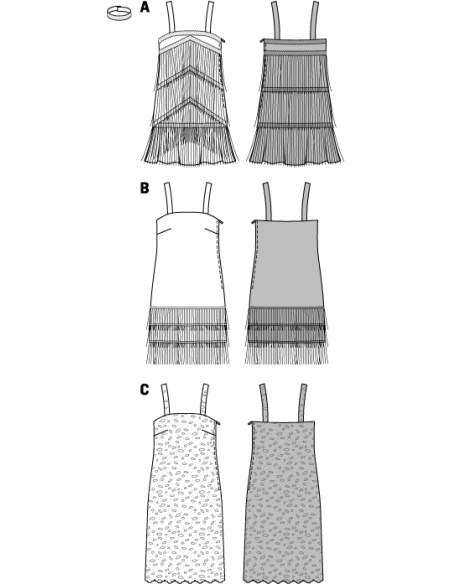 Patron Burda Carnaval 2376 - Déguisement Charleston Femme