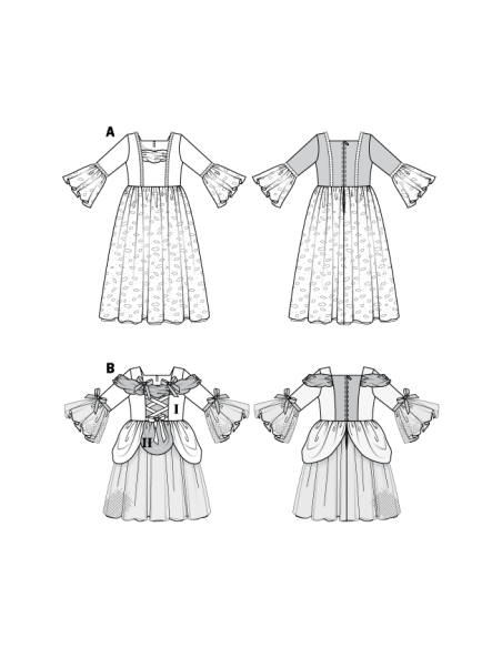 Patron Burda Carnaval 2410 - Déguisement Princesse et Danseuse enfant