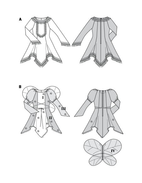 Patron Burda Carnaval 2432 - Déguisement indienne et elfe Femme