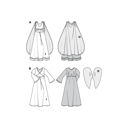 Patron Burda Carnaval 2437 - Déguisement Dame romaine et Ange enfant 2