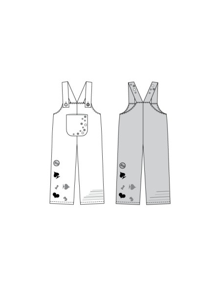 Patron Burda Carnaval 2453 - Déguisement Clown & Paysan Adulte Mixte