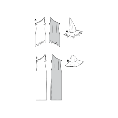 Patron Burda Carnaval 2469 - Déguisement Sorcière, préhistoire & Champignon Femme 2
