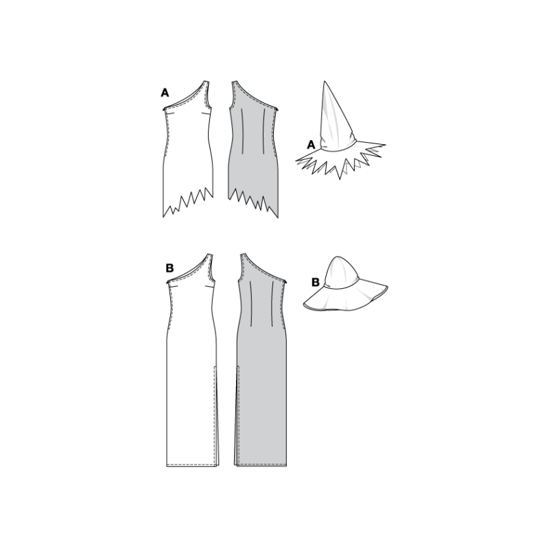 Patron Burda Carnaval 2469 - Déguisement Sorcière, préhistoire & Champignon Femme