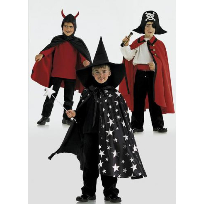 Patron Burda Carnaval 2494 - Déguisement Cape et Chapeau de Magicien, Pirate et Diable enfant 2
