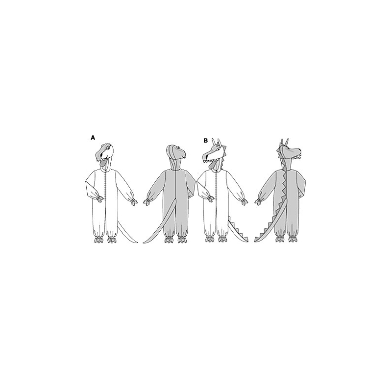 Patron Burda Carnaval 2503 - Déguisement Combinaison Dinosaure & Dragon enfant